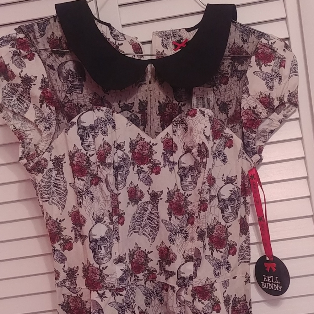Hell bunny bug skull rose spider butterfly dress